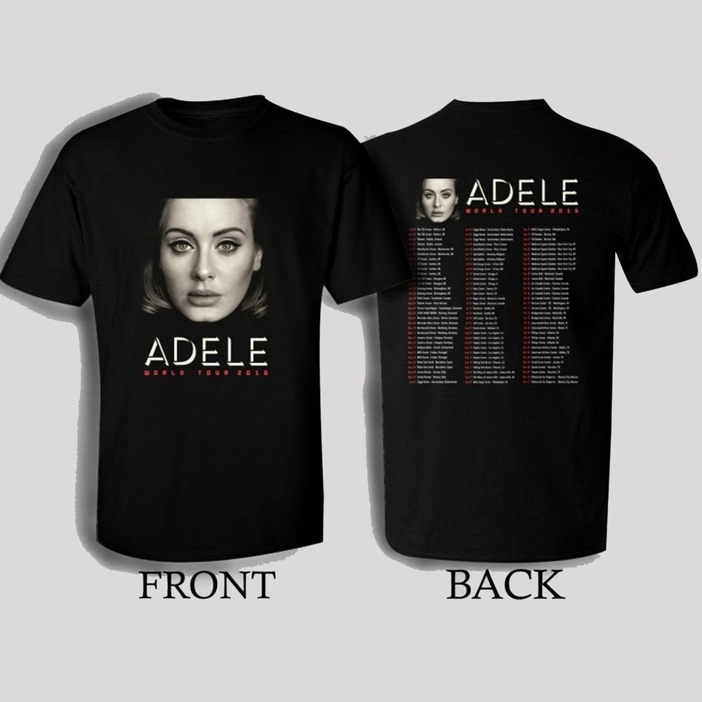 Adele Concert Tour Music 2 Sided T-shirt, Vintage Style Tee Shirt, Gift For Fan